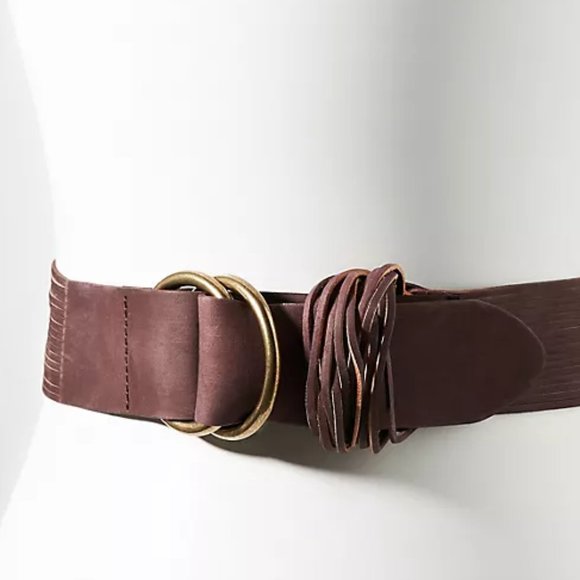 Anthropologie Tonya Double O-Ring Belt in BLACK main image 4